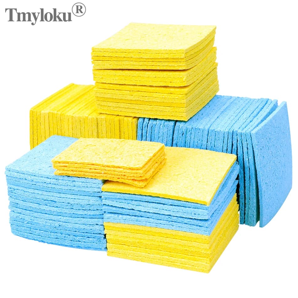10pcs iron head cleaning sponge, high temperature resistant and thickened sponge, special for soldering iron holder.