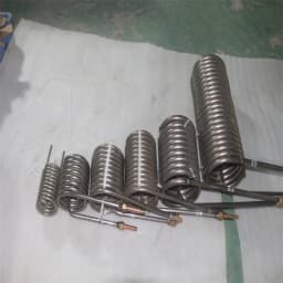 1pc Titanium Tube Evaporator, Straight Titanium Tube Heat Exchanger. 1-5HP Chiller Seafood Fresh Water Fish Tank Heat Exchanger.