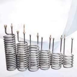 1pc Titanium Tube Evaporator, Straight Titanium Tube Heat Exchanger. 1-5HP Chiller Seafood Fresh Water Fish Tank Heat Exchanger.
