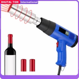 Portable PVC Capsule Heat Shrinker, Adjustable Handheld Heat Shrink Gun Wine Bottle Wrap Machine,Shrinking Sealing Machine