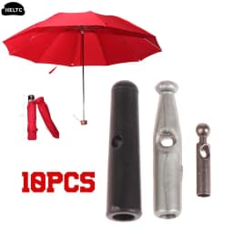 10pcs Folding Umbrella Bones Cover Metal Parts Components Metal Umbrella Tail Beads