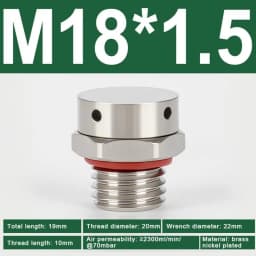 304 Stainless Steel Air Vent Valve Waterproof Screw In Breather Vent Valve M5 M6 M8 M10 M12 M14 M16 M18 M20 Automatic Venting
