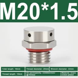 304 Stainless Steel Air Vent Valve Waterproof Screw In Breather Vent Valve M5 M6 M8 M10 M12 M14 M16 M18 M20 Automatic Venting