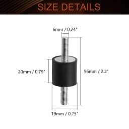 1 Pc Rubber Vibration Isolator Mount Male Anti For M3 M5 M6 Car Bobbin Isolator Damperm Car Bobbin Rubber Mounts Male Tools