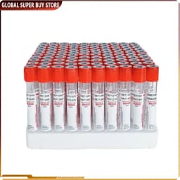 100 Tubes Platelet Rich Fibrin Tube with No Additive 10ml Vacutainer Blood Collection Tubes for Veterinary Lab Supplies