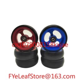 Aluminum Alloy Bearing Hole Diameter 8mm 1 Pair Wheelchair Accessories with Bearings 4-inch Universal Wheel PU Solid Wheel