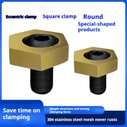 6 Pcs Hexagonal Eccentric Fixture Clamps Stainless Steel Anchor Clamping with Nut for Workholding Thread M4 M5 M6 M8 M10 M12 M16