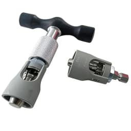 Inner & Outer Chamfering, Reaming & Calibrating Tool for PEX/PERT Pipe - Aluminum Plastic Pipe Deburring Tool (Manual/Electric)