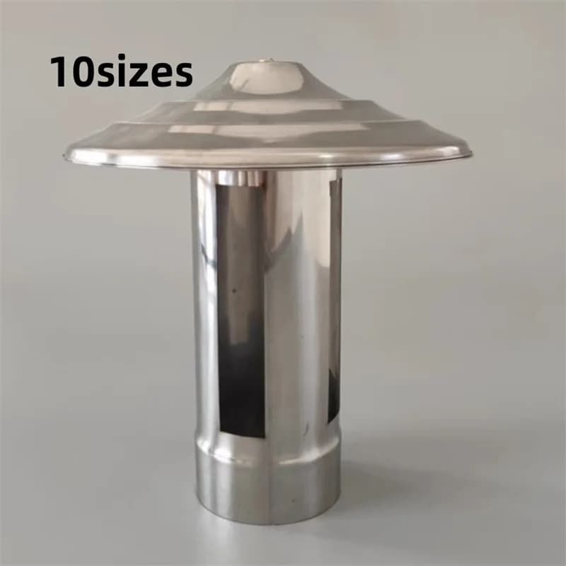 Rain Cap Stainless Steel Stove Pipe Chimney Cap Flue Liner Cap Chimney Cowl Duct Rain Cap Terminal Firewood Heating Stove Parts
