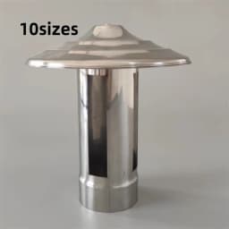 Rain Cap Stainless Steel Stove Pipe Chimney Cap Flue Liner Cap Chimney Cowl Duct Rain Cap Terminal Firewood Heating Stove Parts
