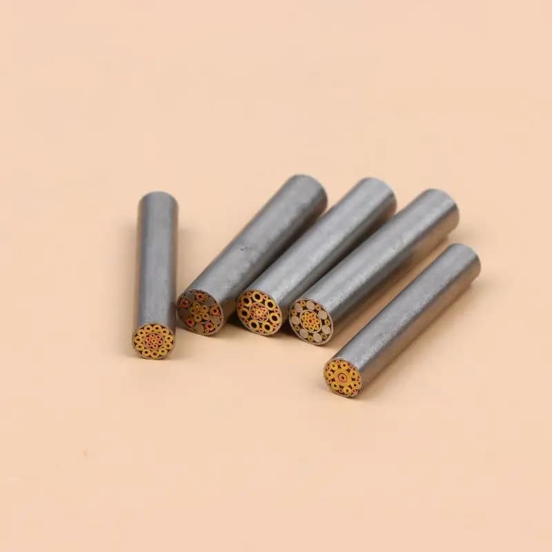 5/6mm Mosaic Pin Rivets for Knife Handle Patch Screw Brass Mosaics Rivets Nail Steel Tube Slingshot Patch Rivet Length 30mm