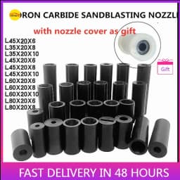 Sandblasting Boron Carbide Nozzle Tip Diameter 3-10mm Length 35-80mm With Cover
