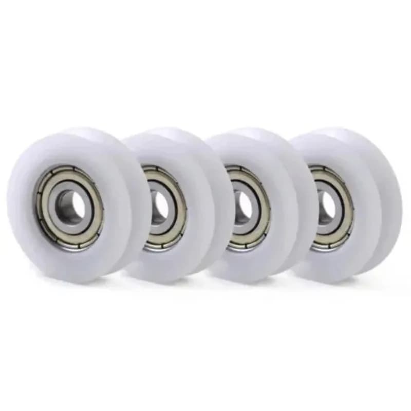 Fixmee 10pcs 6*27*9mm Round Groove Nylon Pulley Wheels Roller for 3mm Rope W/ 625ZZ Bearing