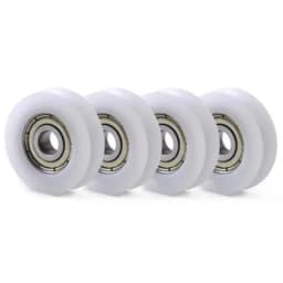 Fixmee 10pcs 6*27*9mm Round Groove Nylon Pulley Wheels Roller for 3mm Rope W/ 625ZZ Bearing