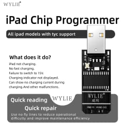 WYLIE iPad Chip Programmer - Fix iPad No Charging, Current, Icon & 15V Switching Issues, No Fly Lines for Quick Repair Tools