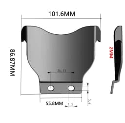 1piece Kydex IWB Holster Clips Accessories,K Sheath Waist Clip Accessory Knife Sheath Quick Pull Back Clip Parts