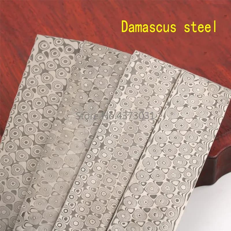 1piece Industrial Grade Damascus Steel Billet - Heat Treated Forging & Grinding Sandwich Steel Billet for Knife Manufacturing