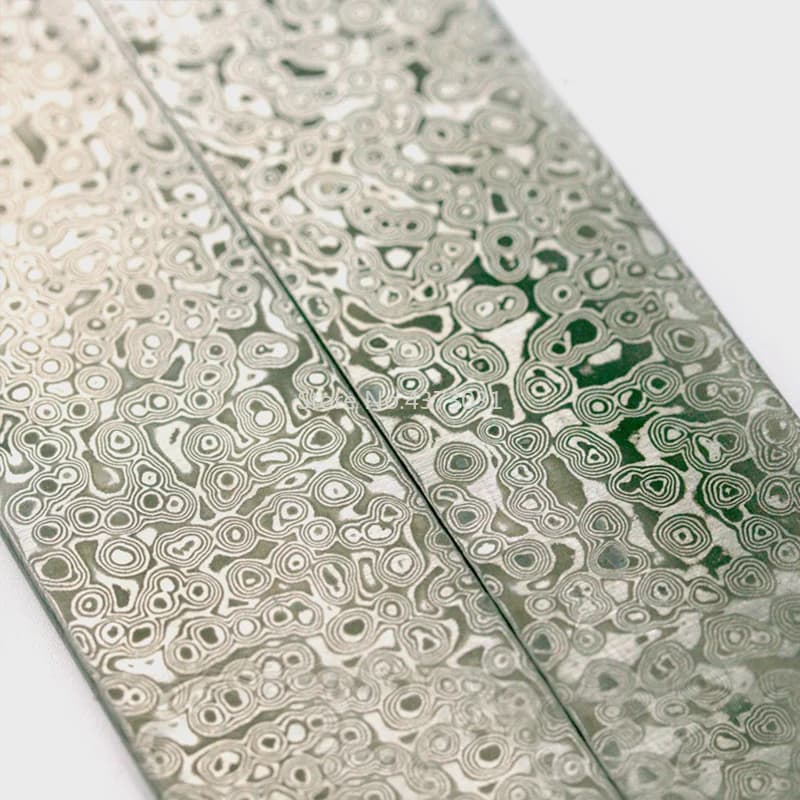 1 Pc Spiral Pattern DIY Knife Making Damascus Steel Rose Sandwich Pattern Steel Knife Blade Blank Heat Treatment