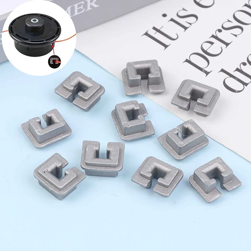 5/10 Pcs Aluminum Alloy Trimmer Head Eyelet Square Cord Buckle Replacement Parts Gardening Tools Lawn Mower Trimmer Accessories