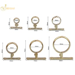 Fit 15 22 28 35 42 54MM OD Brass Pipe Clip Wall Mounted Pipe Support Bracket Clip Support Fixed Plumbing Water With Base