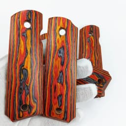 2Pieces 1911 Grips 3D Composite Color Wood Handle Grips Patch Custom Grips CNC Handle Grips