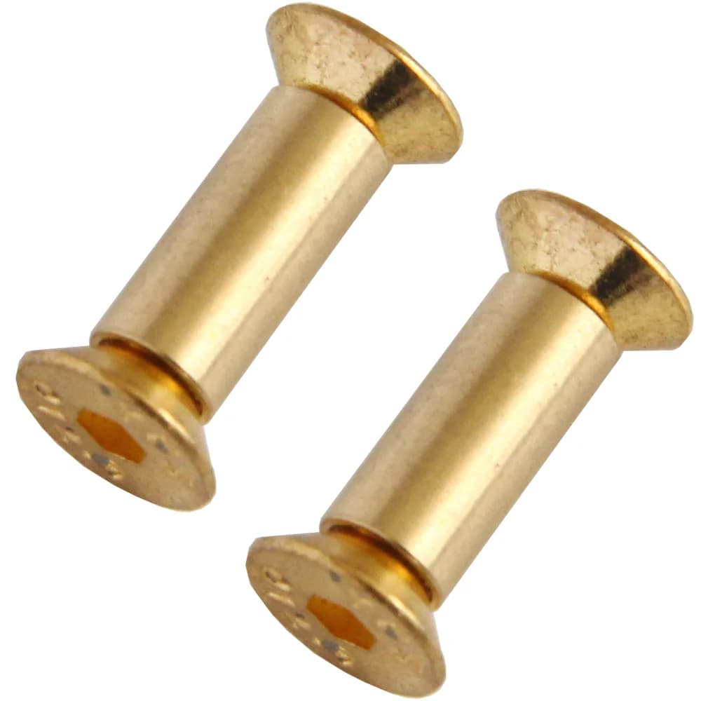 2pcs Brass Screw Rivet Knife Handle Lock DIY Knife Material Plate Fastening Flat Hex Head Screws