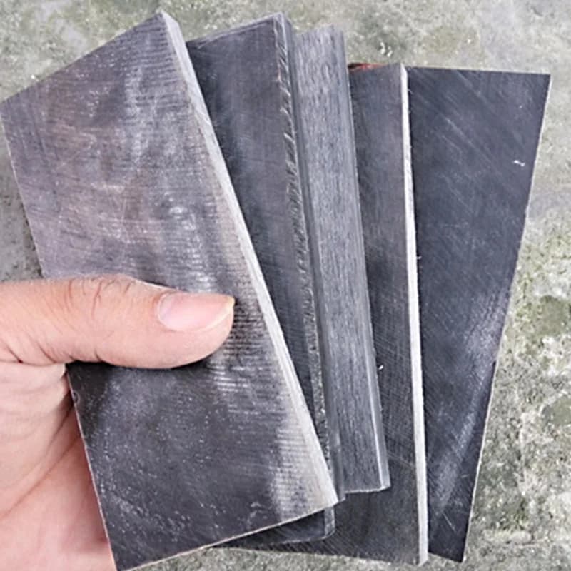 2pieces DIY Knife Handle Material Black Buffalo Horn Slice Plate 2,3,4mm Thickness Various Handicraft Materials