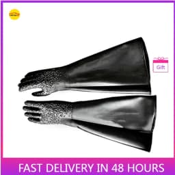 Length 68cm Thick Sand Blasting Gloves For Sandblaster