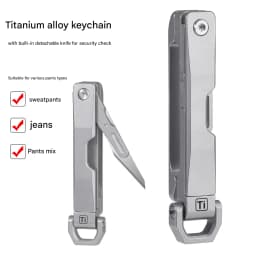 Titanium Alloy Keychain Multifunctional buckle knife Unboxing Device Quick Release Belt buckle To Prevent Accidental Opening