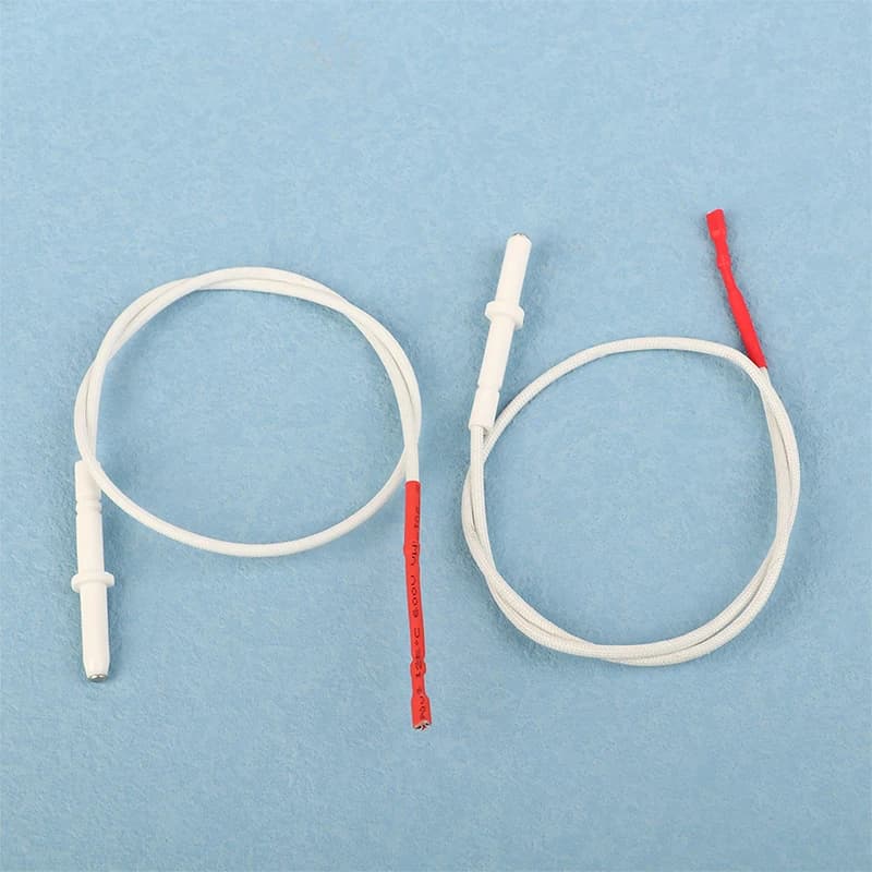 18/20/24/26/28mm Line Gas Cooker Range Stove Spare Part Igniter Ceramic Electrode With Cable Rod Ceramic Gas Cooker Accessories