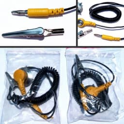 1PCS Anti-Static ESD Grounding Cable Coiled Cord For Alligator Clip Claw PU Wire Electrostatic Earth Cable Electrical Equipment