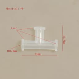 3 4 Three Way PP Tee Female Luer Connector T-Shaped Coupling Piece