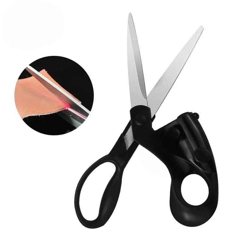 Infrared Laser Guide Scissors, Laser Line Positioning for Precise Cutting, Tailor & Craft Scissors