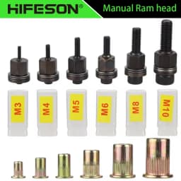 M3 M4 M5 M6 M8 M10 M12 Hand Rivet Nut Head Set Round Nut Tool Manual Riveter Rivnut Tool Accessory