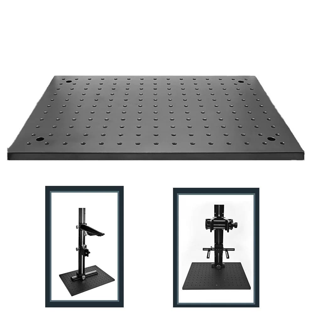 High Precision 300mm Optical Plate Breadboard Black Anodized Aluminum with M6 Tapped Mounting Holes