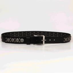 Hip Hop Metal Round Rivet Cowboy Belt Genuine Leather Cowskin Men Belt Punk Big Rivet Jeans Studded Belts For Men Ceinture Homme