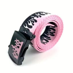 Punk Style Flame Belt - Trendy Hip-hop Street Bad Boy Personality Decoration Durable for Both Men and Women Trendy Eyelet Belt