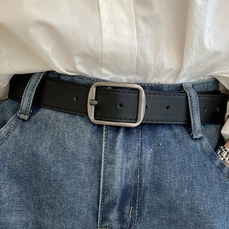 PU Leather Belt for Women's Black Brown Trousers Belt for Jeans Casual Fashion Belts Vintage Strap High Quality Female Waistband