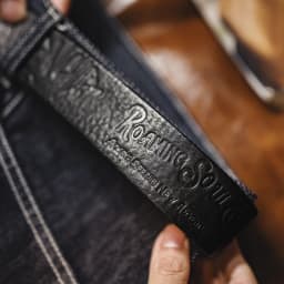 Maden Male Genuine Leather Belt Vintage Hammered Brass Buckle Single Prong Jeans Belt Casual Durable Waist Strap Men's Belt