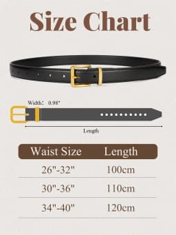 Maikun Belt For Women Gold Buckle Elegant Leather Belt Compatible With Dresses And Pants
