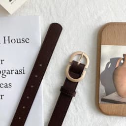 Vintage Women Skinny Belts Suede Cowhide Belt Genuine Leather Belts Ladies Dress Coat Waistband Clothes Decoration Waist Belt