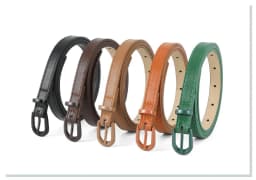 1.5x105cm Colorful Women's Belt Fashion Casual Versatile Jeans Accessories Pin Buckle Girdle Simple PU Leather Thin Waistband