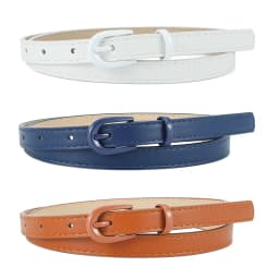 1.5x105cm Colorful Women's Belt Fashion Casual Versatile Jeans Accessories Pin Buckle Girdle Simple PU Leather Thin Waistband