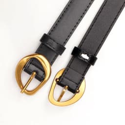 2.3x103cm Female Fashion Belt Simple Golden Metal Buckle Belt for Women Ladies Black Suit Jeans Dresses Clothing Accessories