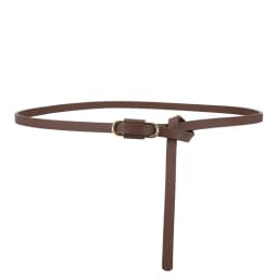 1x110cm Knotted Belt Vintage PU Leather Waistband Solid Color Vintage Decorative Belts Thin Dress Girdle For Women