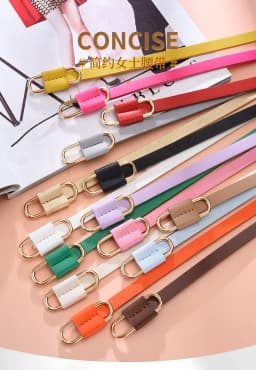 1x110cm Knotted Belt Vintage PU Leather Waistband Solid Color Vintage Decorative Belts Thin Dress Girdle For Women