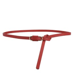 1x110cm Knotted Belt Vintage PU Leather Waistband Solid Color Vintage Decorative Belts Thin Dress Girdle For Women
