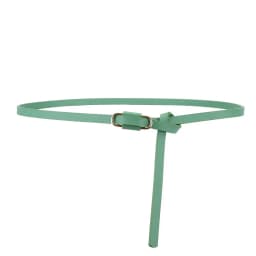 1x110cm Knotted Belt Vintage PU Leather Waistband Solid Color Vintage Decorative Belts Thin Dress Girdle For Women