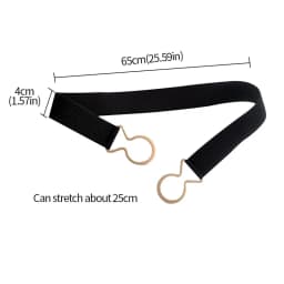 Gold Round Buckle Elastic Women Wide Belt Fashion White Black Brown Stretch Female Waist Belt Ladies Suit Coat Dress Waistband