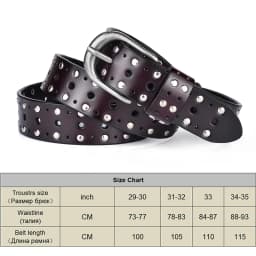 VATLTY Fashion Women's Leather Belt Alloy Buckle Rivet Punk Belt for Female 2.5cm Natural Cowhide Ladies Hip Hop Belt Waistband